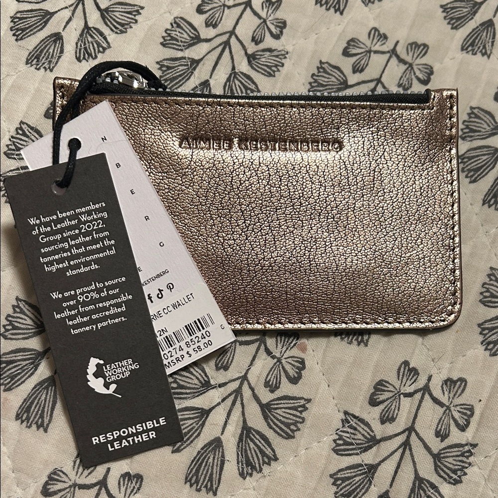 Aimee Kestenberg Gold Leather Wristlet